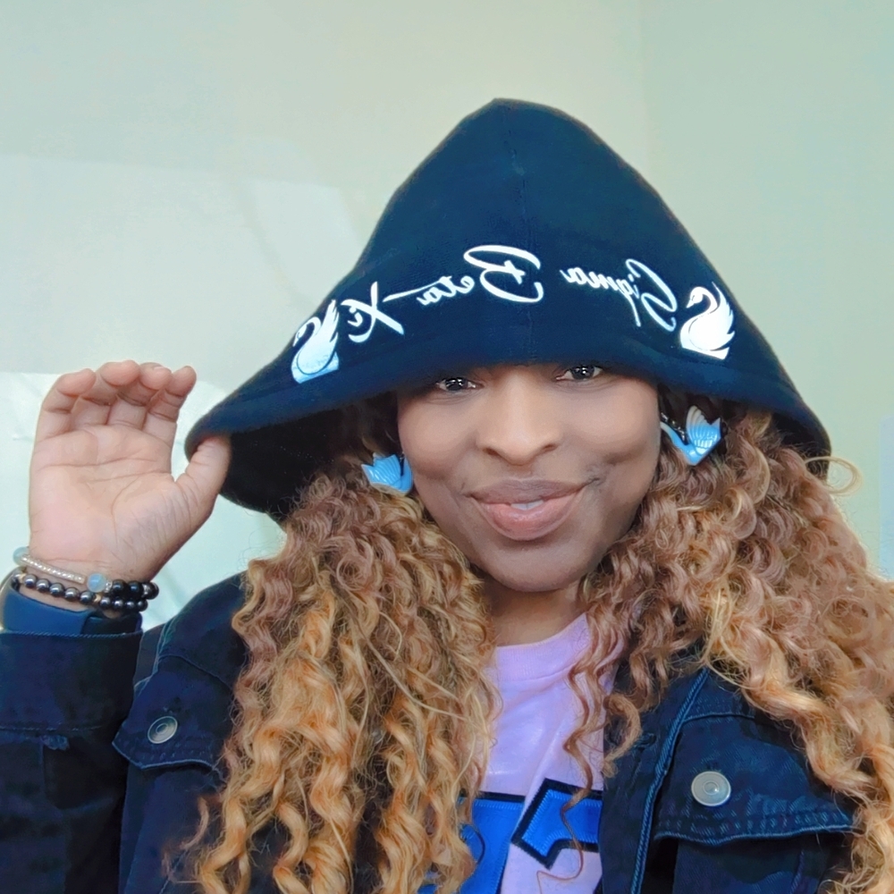 Black Hoodie with White Script